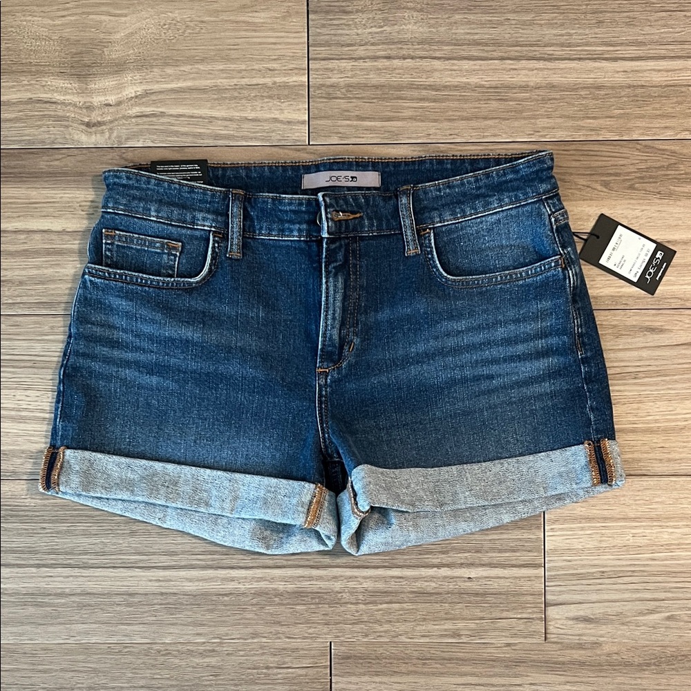 Joe's Jeans Dark Blue Denim Cuffed Shorts | Size 29